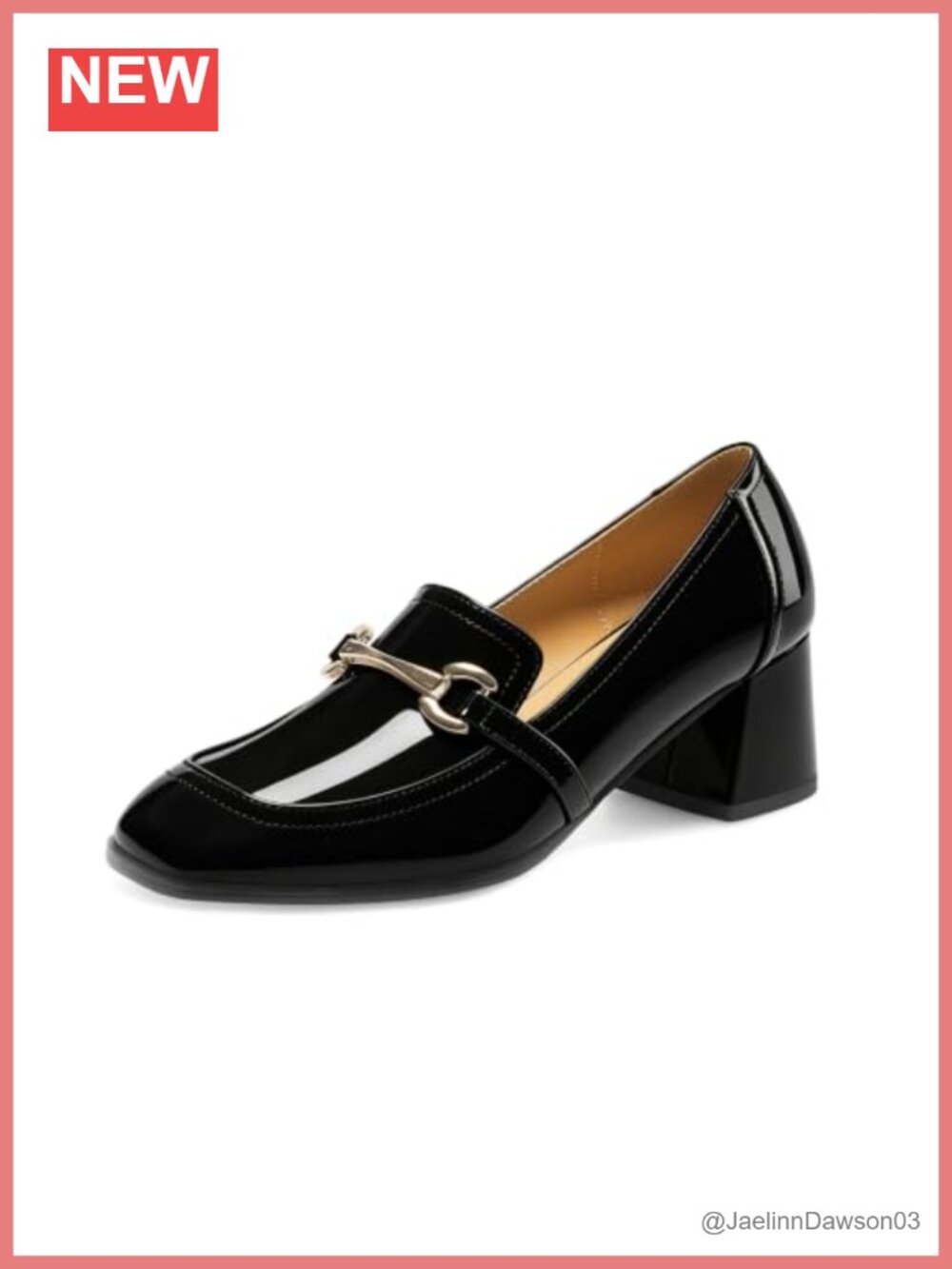Women's Chunky Heel Loafers Square Toe Pumps Slip On Dress Work Party Shoes